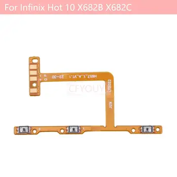 1 ~ 10 шт. Для Infinix Hot 10 X682B X682C Переключатель включения и выключения питания и боковой кнопки громкости Гибкий кабель