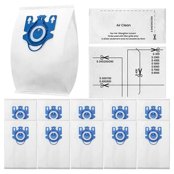 10 упаковок Airclean 3D Efficiency Bags Замена для Miele GN Пылесос Мешок для пыли для Classic C1 Complete C1 / C2 / C3