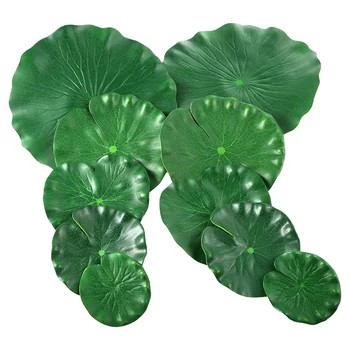 10 штук 5 видов искусственная плавающая пена листья лотоса кувшинки искусственная листва декор пруда для бассейна аквариум декор