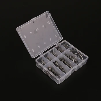 100 шт./комплект Смешанный размер # 3 ~ 12 Крючки для ловли карпа из высокоуглеродистой стали Упаковка с отверстием с розничной оригинальной коробкой Джиговая приманка