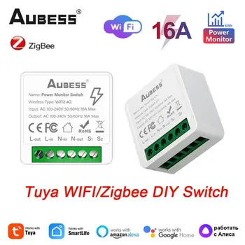 16A Zigbee / WIFI Tuya Smart Switch Поддержка APP Дистанционное управление 2-сторонним шлюзом управления Smart Life работает с Alexa и Google Home