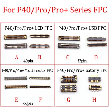2 шт. 32 40 50 60-контактный ЖК-дисплей FPC разъем на материнской плате для Huawei P40 Pro + P40Pro Аккумулятор Микрофон SIM-карта USB Зарядка Flex FPC