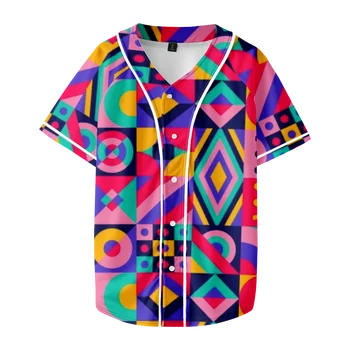 2023 фигура личность Бейсбольная рубашка Лето Футболка с коротким рукавом Трикотаж унисекс 2113
