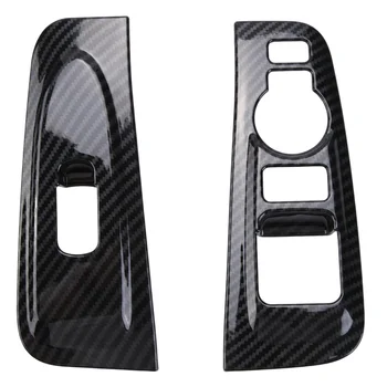 2Pcs ABS Carbon Fiber Window Подлокотник Обшивка Накладка для Hyundai Grand Starex H1 2019 2020 Аксессуары для интерьера автомобиля