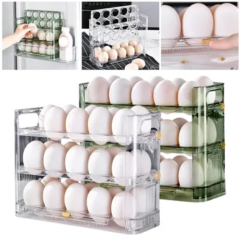 30 Главная Многослойная Коробка Коробка Стойка Новый Холодильник Может Три Лотка Слои Хранение Яиц Реверсивная Кухня Быть