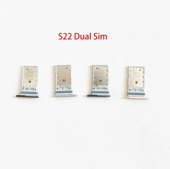 50 шт. Двойной лоток для SIM-карты Micro SD Держатель Nano слот Запасная часть для Samsung Galaxy S22 Plus S22 Ultra