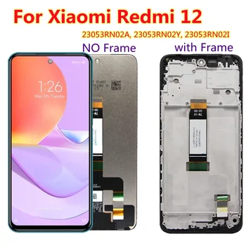 6.79 '' для Xiaomi Redmi 12 LCD 23053RN02A Дисплей с сенсорным экраном Дигитайзер для Redmi 12 Дисплей с рамкой