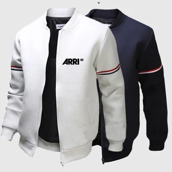 ARRI 2023 Мужские новые весенние и осенние модные куртки с печатью на молнии Дизайн с круглым воротником Повседневная одежда Спортивные топы