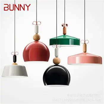 BUNNY Красочный подвесной светильник Современные простые светодиодные лампы Светильники для домашней декоративной столовой