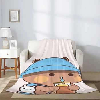 Bubu и Dudu Двуспальные одеяла для декоративного дивана Аниме Одеяло Пушистые мягкие одеяла и пледы Пушистое летнее одеяло Плед