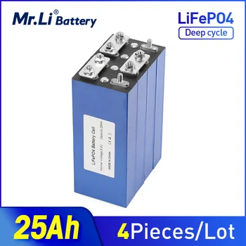 Mr.Li 4 шт. 25000 мАч LiFePO4 Аккумуляторная батарея 3,2 В 25 Ач литий-железо-фосфатный глубокий цикл для diy 12 В 24 В 36 В 48 В электрический велосипед