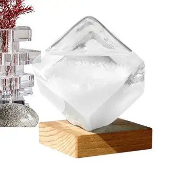Storm Glass Предсказатель погоды Большой куб Предсказатель погоды Стильный Weather Glass Практическое настольное украшение для домашнего стола
