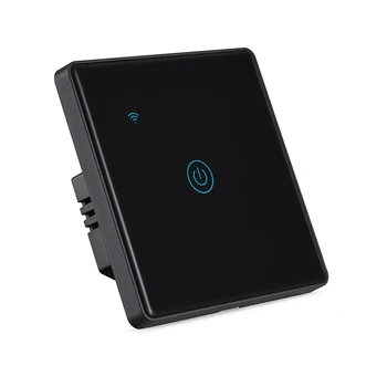 Tuya EU WiFi Smart Wall Switch 1/2/3/4 Gang No Нейтральный провод Сенсорный датчик Светодиодные выключатели света Умный дом Alexa Google Home