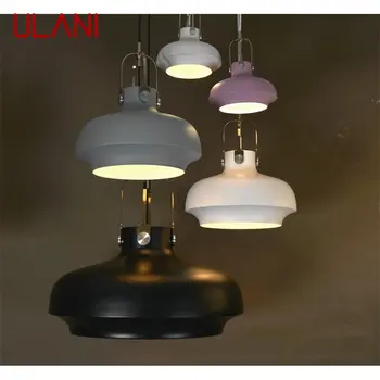 ULANI Скандинавский подвесной светильник Современные креативные красочные светодиодные светильники для домашней декоративной столовой