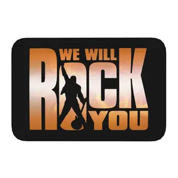 We Will Rock You Придверный коврик Противоскользящий вход Кухня Ванная комната Пол Дверь Коврик Queen Rock Band Спальня Коврик