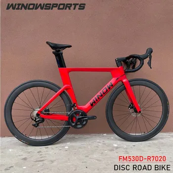 Winowsports Carbon Fiber Road Bike Гоночный велосипед дисковый тормоз с SHIMAN0 R7020 22 Speed Kit групсет с карбоновым колесом