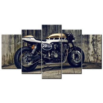 XJR 1300 Cafe Racer Супер Мотоцикл 5 Шт. Холст Картины Современный Плакат Настенная Картина Для Домашнего Декора Готов Повесить