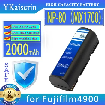 YKaiserin Аккумулятор NP-80 (MX1700) 2000mAh для Fujifilm Fuji FinePix 4900 4800 для Zoom MX-1700 MX-2700 MX-2900 MX-4800 R-D1