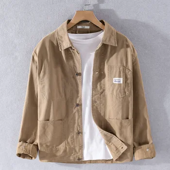 cargo японская ретро хлопковая куртка мужская весна и осень модная молодежная свободная повседневная осенняя одежда