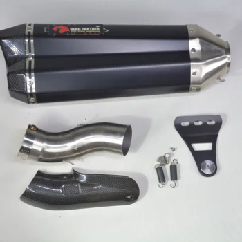 jeabo 51 ммГлушитель выхлопной системы мотоцикла из нержавеющей стали модифицированная труба из углеродного волокна для универсального