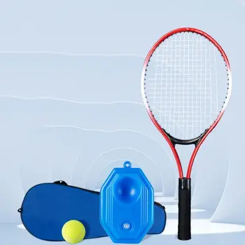 Амортизирующий набор теннисных ракеток для детей Портативный одиночный теннисный тренер Rebound с сумкой для переноски 23-дюймовый набор теннисных ракеток
