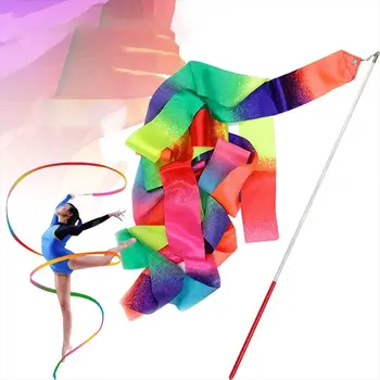 Балет Стример Гимнастическая лента Красочные ленты для спортзала Танцевальная лента Лента для спортивной гимнастики Тренировка по художественному искусству