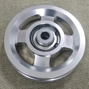  Гладкая поверхность колеса шкива с жестким подшипником, легко заменяемая замена части колеса шкива из алюминиевого сплава для фитнес-оборудования