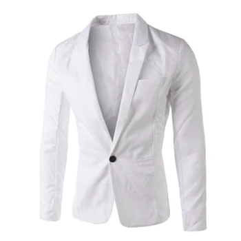 Гладкий однотонный деловой пиджак пиджак свадебная вечеринка умный костюм пальто топы мужской формальный деловой пиджак пиджак