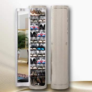Деревянная перегородка 2023 интеллектуальная стерилизация Вращающаяся на 360 градусов дверца шкафа для обуви Круглый цилиндр для обуви экономит место.