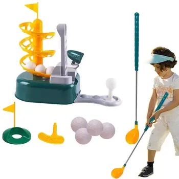 Детская игрушка для гольфа Портативные клюшки для гольфа для малышей Набор образовательных спортивных игрушек на открытом воздухе Многофункциональные тренировки по гольфу в помещении и на открытом воздухе
