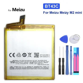 Запасной телефонный аккумулятор для Meizu M2 Mini, M2mini, для Meilan 2, 2500 мАч, BT43C