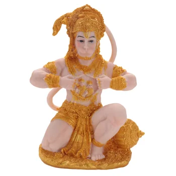 Золотая статуя Ханумана Скульптура индийского лорда Коллекция статуэток Индии Скульптура Идол Мурти для декора Орнамент