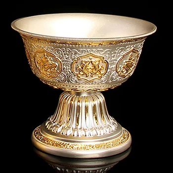 Медная буддийская чаша с восемью благоприятными подношениями Чаша для воды Микки Алтарь Будды