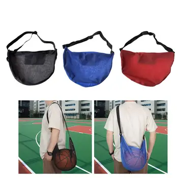 Мешки для мячей Сетчатые водонепроницаемые с плечевым ремнем Баскетбольная сумка для переноски Сетчатый карман для футбола Гараж Футбол Тренировка Софтбол