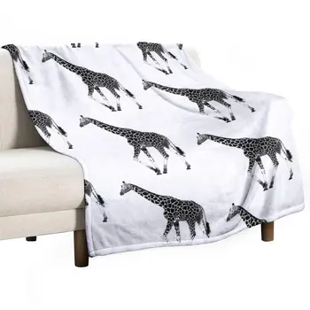 Монохромный жираф Одеяло Кровать Модное одеяло Диван Одеяло