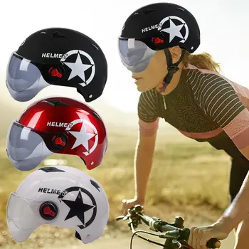 Мотоциклетные шлемы Мотоциклетные шлемы с солнцезащитным козырьком Легкий мотоцикл Уличные велосипеды Скутеры Шлемы для взрослых