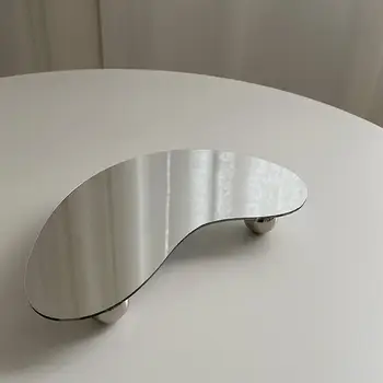 Нерегулярное акриловое зеркало Эффектный туалетный столик Комод Тарелка Ванная комната Спальня