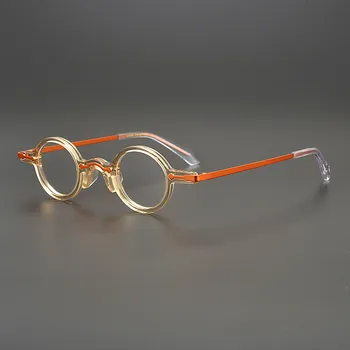 Новая ретро классическая оправа для очков мужские ацетатные дизайнерские круглые оптические очки близорукость чтение женщины маленькое лицо персонализированные очки