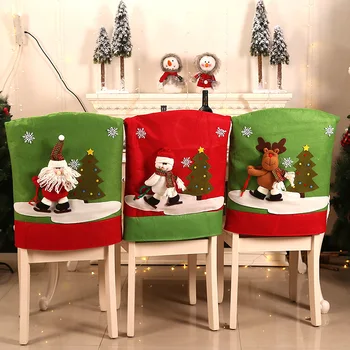 Новогодние украшения Новый рождественский набор стульев Набор лыжных стульев Санта-Клауса Рождественские украшения для обеденного стола