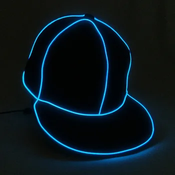 Новый дизайн Неоновая светящаяся шапка Кепка Светодиодная светящаяся хип-хоп танцевальная шляпа DJ Bar Party Props Light Up Hat Festival Supplies