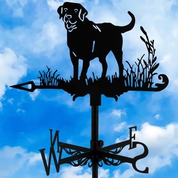 Новый флюгер для собак Металлический Направление ветра Животное Декоративное Собачье Флюгеры Креативный Черный Собака Орнамент Индикатор для Outdoor
