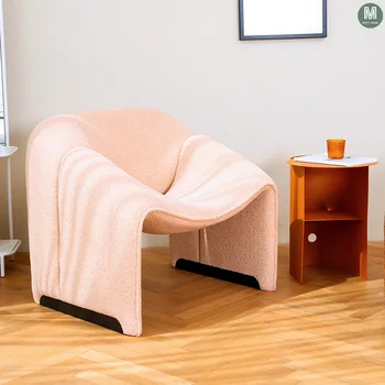Одноместный диван Кресло для отдыха Дизайнерское кресло для гостиной Минималистичный современный М-образный кресло-краб Балконная мебель