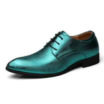 Осенняя мужская деловая обувь остроконечная британская модная обувь тисненая мужская обувь большой размер 48 M428