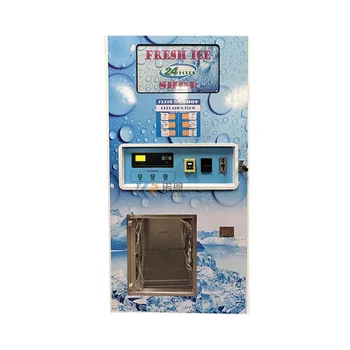  Открытый 24-часовой торговый автомат самообслуживания для самостоятельного приготовления льда Автоматический торговый автомат для льда Торговый автомат для упаковки кубиков льда в мешки