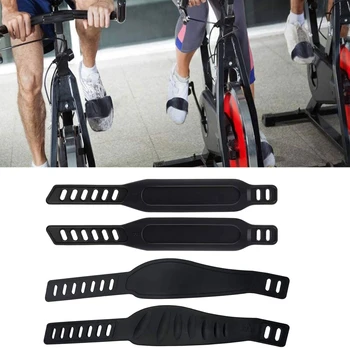 Пара ремней для педалей велотренажера и расширенные ремни для вращения велотренажера Велотренажер Велосипед Домашний или тренажерный зал Спорт G99D