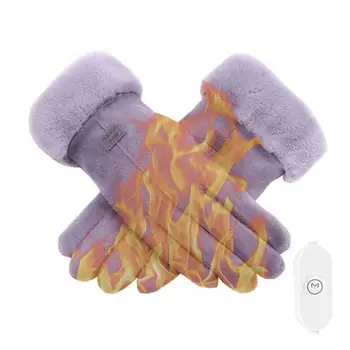 Перезаряжаемые перчатки с подогревом Мягкие наружные перчатки Перчатки с электрическим подогревом Теплые USB-перчатки с подогревом Сенсорный экран Зимние принадлежности для