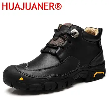 Плюс размер 38-46 Высококачественная мужская обувь из натуральной кожи Повседневные ботильоны Роскошная обувь на открытом воздухе Мужские кроссовки Брендовые походные ботинки