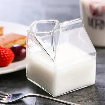 Полпинты молока Картонная коробка Креативный мини-кувшин для сливок Стеклянная молочная кружка Чашка для вымени Чашка для молока оптом