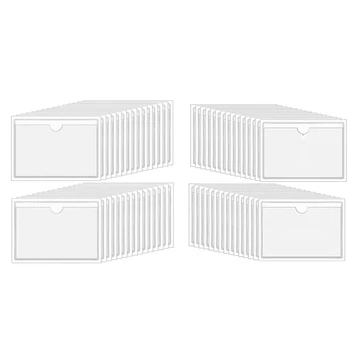 Прозрачные клейкие карманы 4X6 дюймов Карманы для каталожных карточек Рукава Самоклеящиеся с верхней загрузкой Карманы для этикеток (30 шт.) Простота в использовании