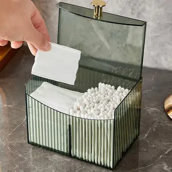 Пыленепроницаемый ящик для хранения Элегантный легкий роскошный органайзер для макияжа с прозрачной крышкой с клапаном Пыленепроницаемый 2-сетчатый ящик для хранения для комода